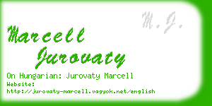 marcell jurovaty business card